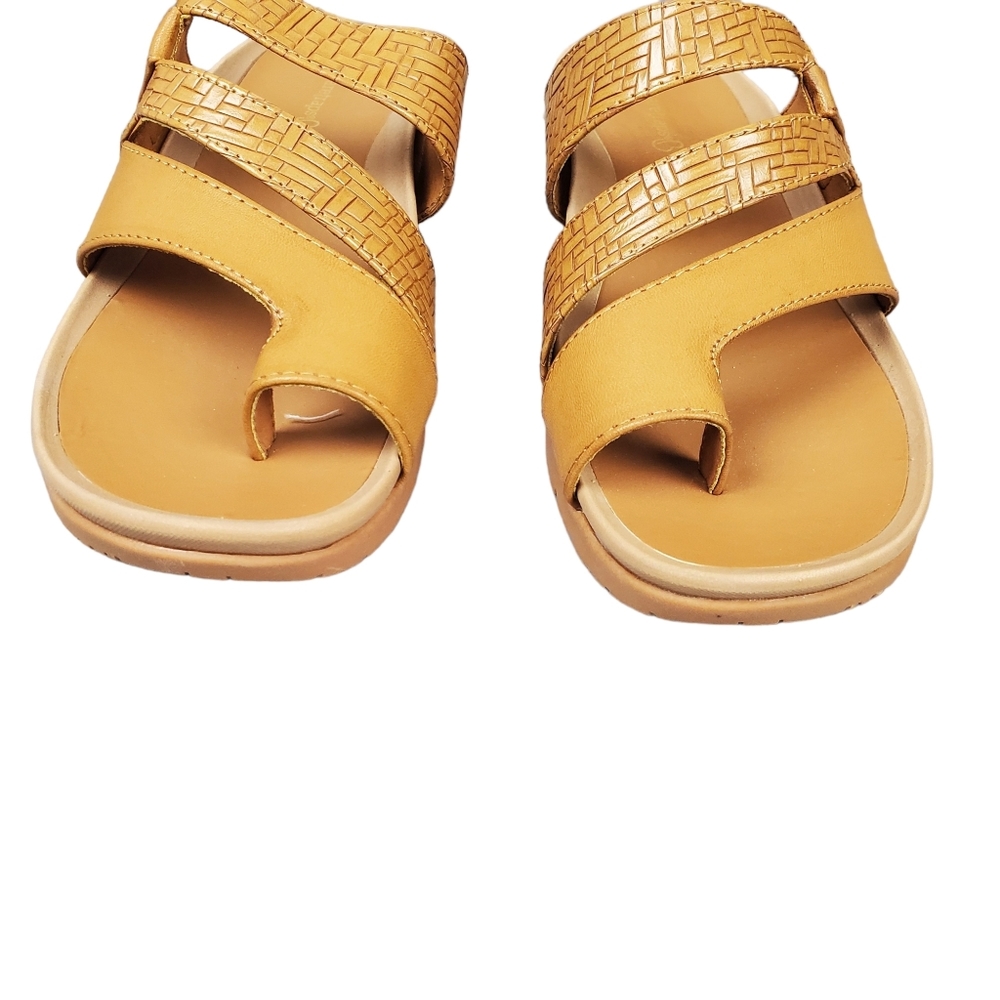 BareTraps Womens Hoorah Tan Faux Leather Slide Sandals Size 7 - Picture 4 of 9